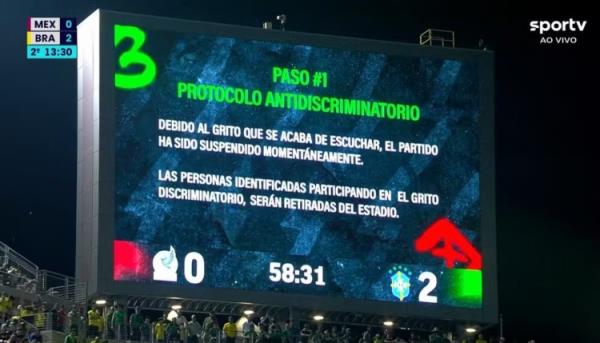 巴媒：巴西和墨西哥的比赛因球迷高喊恐同口号而暂停了2分钟